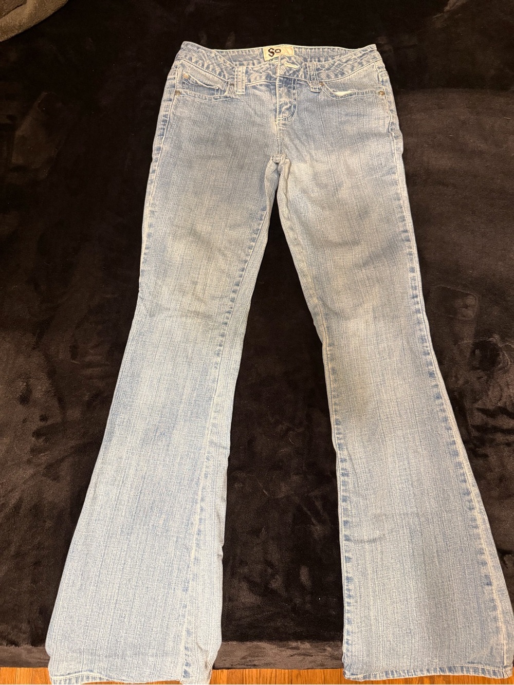 SO Women's Light Blue Flare Jeans
